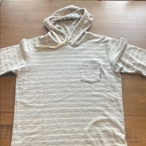 Billabong Woven Striped Gray Hoodie Shirt
